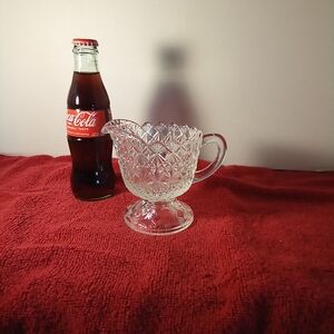 Vintage Crystal Cut Glass Creamer